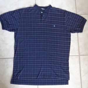 Polo by Ralph Lauren navy and lt blue shirt